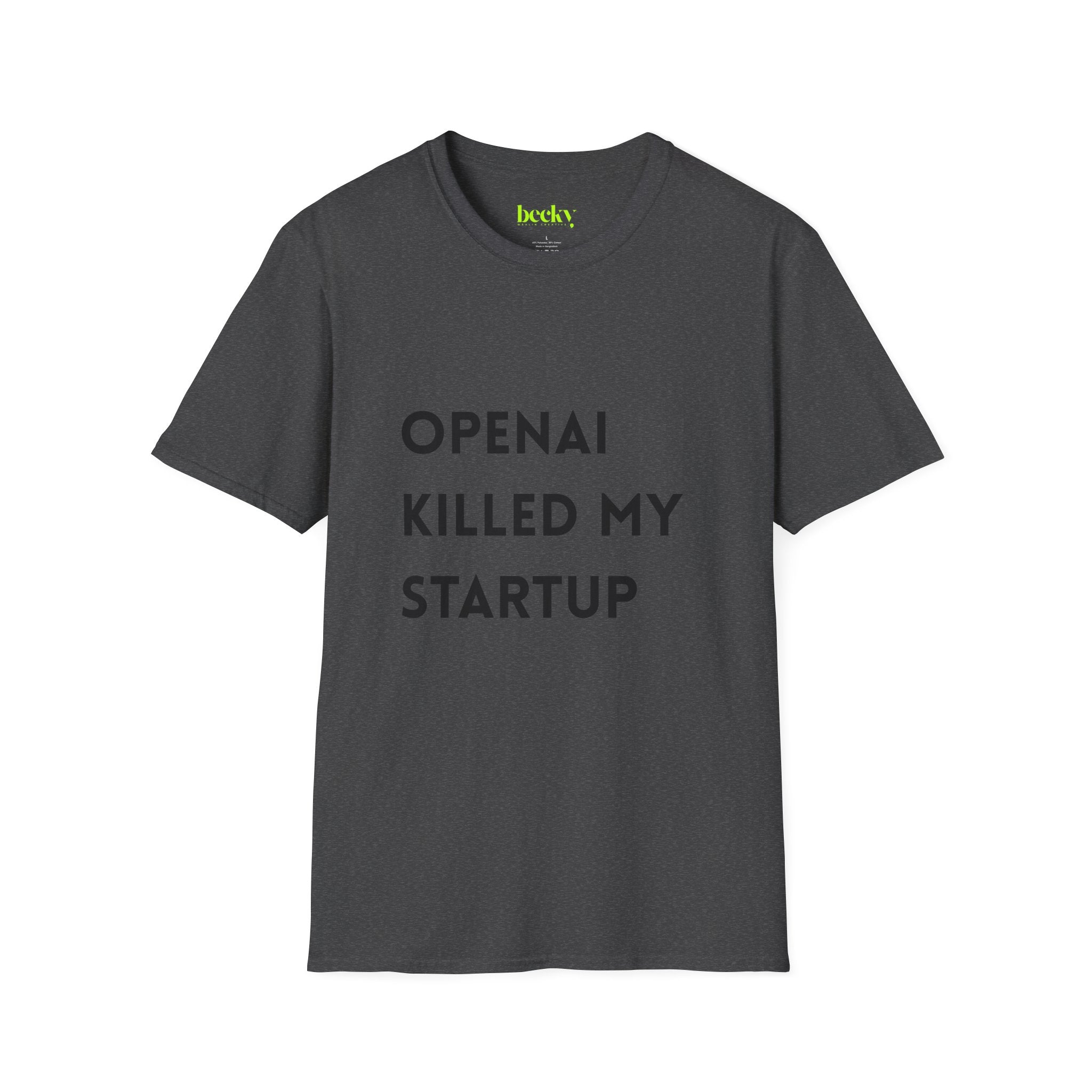 AI Killed My Startup Premium Tech Tee | Founder & Developer Humor