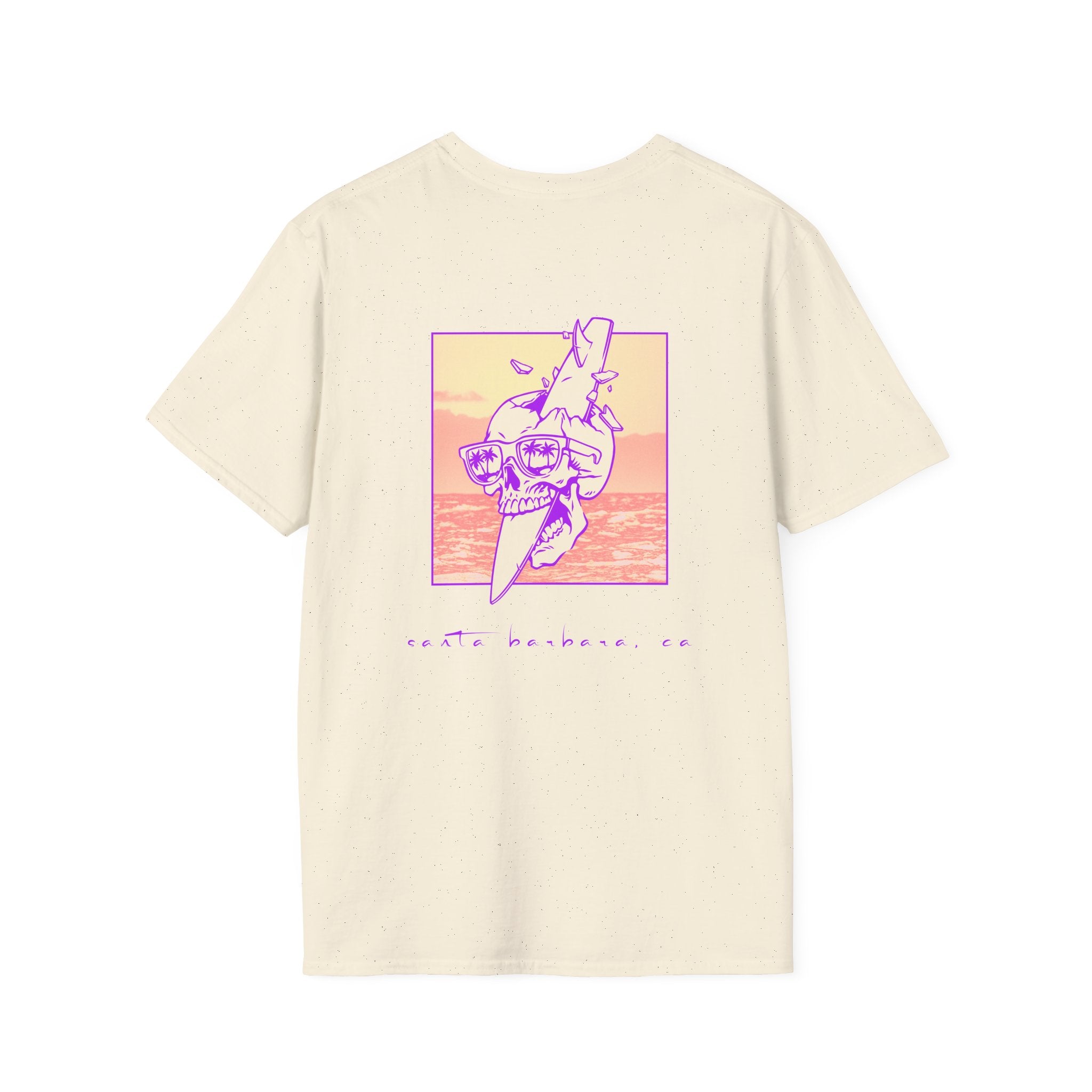 Santa Barbara Coastal Sunset T-Shirt | Soft Cotton Beach Graphic Tee | Vintage Ocean Illustration Shirt