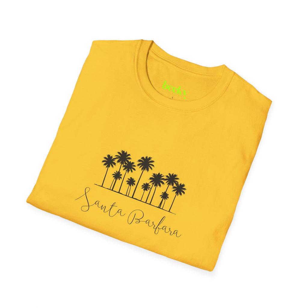 Santa Barbara Shoreline T-Shirt | Minimal Beach Script Design