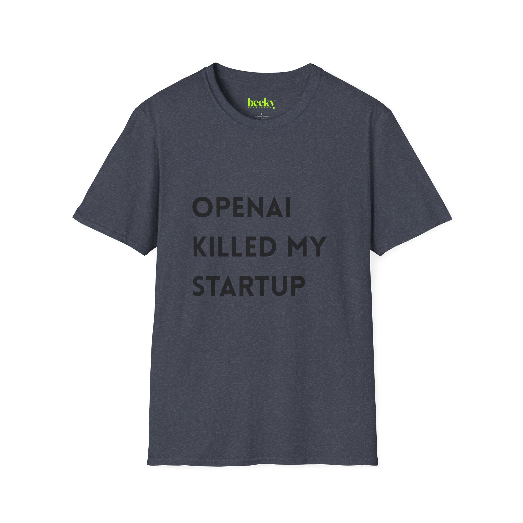 AI Killed My Startup Premium Tech Tee | Founder & Developer Humor