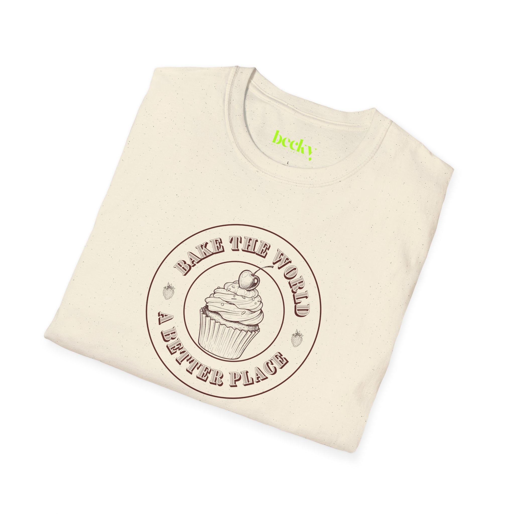 Hand-Drawn Cupcake Shirt - Bakery Aesthetic Graphic Tee - Loaf Is All You Need T-Shirt - Pastry Lover Gift - Cute Minimalist Baker Tee