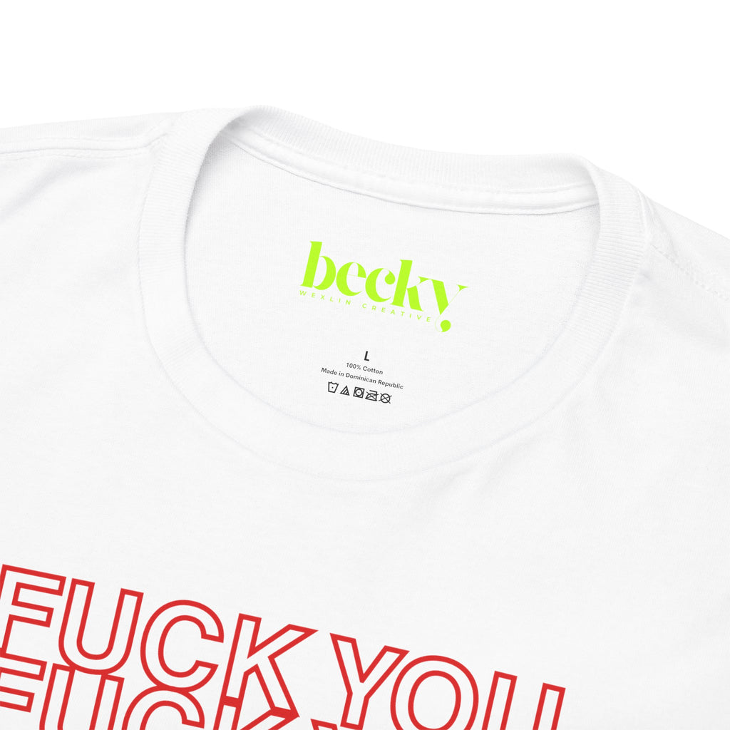 Fuck You Thank You Shopping Bag Tee | Bold Typography Statement Shirt