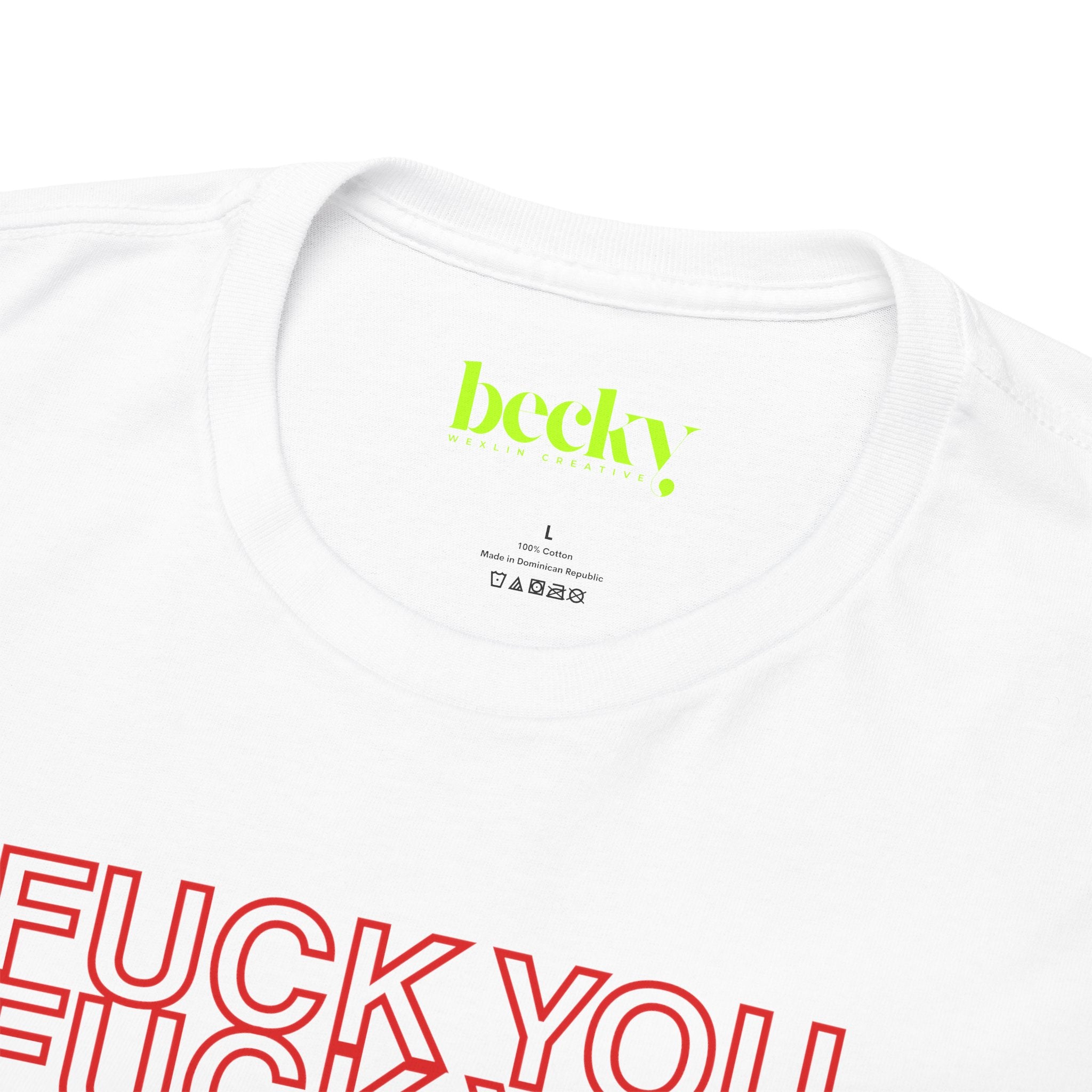 Fuck You Thank You Shopping Bag Tee | Bold Typography Statement Shirt