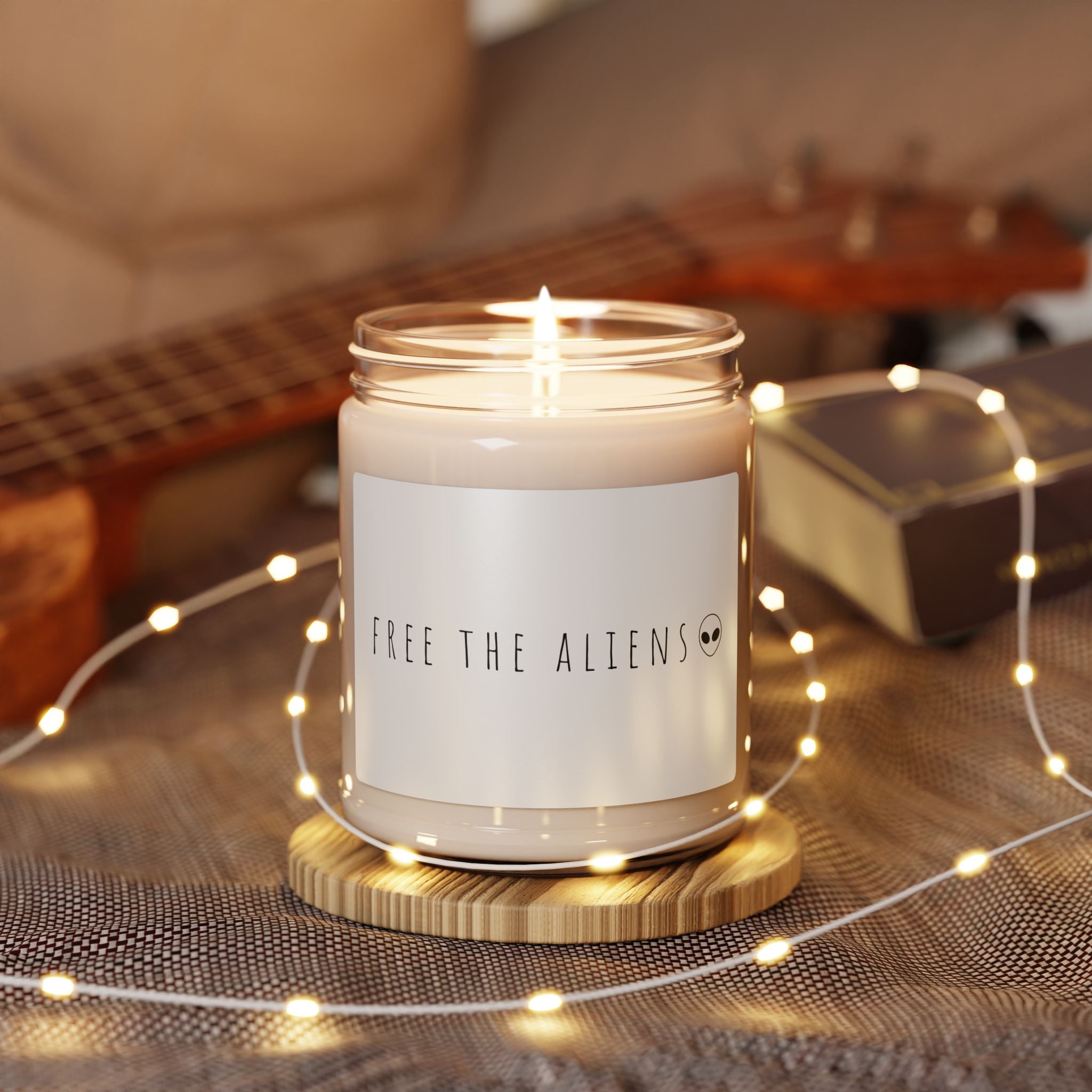Free the Aliens Soy Candle | 9oz Scented Candle, Alien Graphic