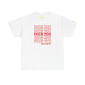 Fuck You Thank You Shopping Bag Tee | Bold Typography Statement Shirt