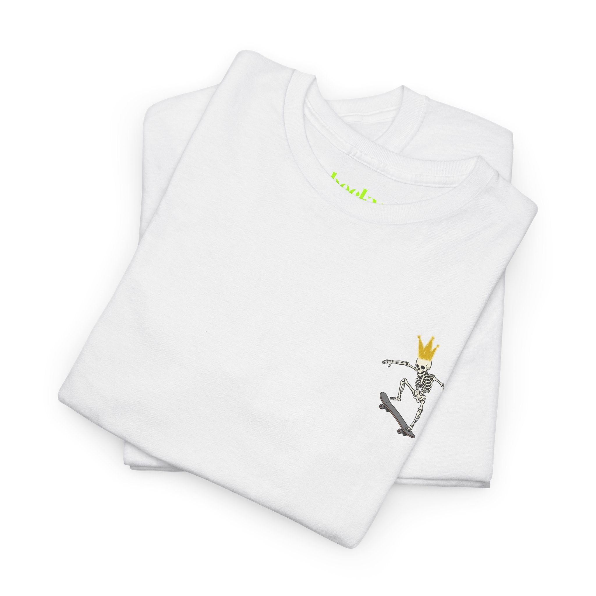 King Skeleton Skateboard Tee | 'Go Ahead Call the Cops' Graphic T-Shirt