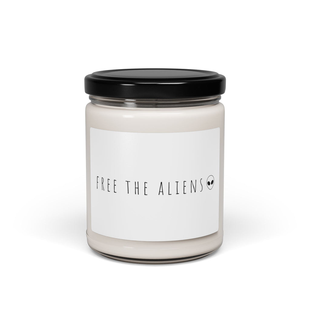 Free the Aliens Soy Candle | 9oz Scented Candle, Alien Graphic