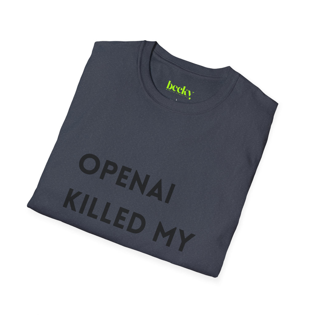 AI Killed My Startup Premium Tech Tee | Founder & Developer Humor