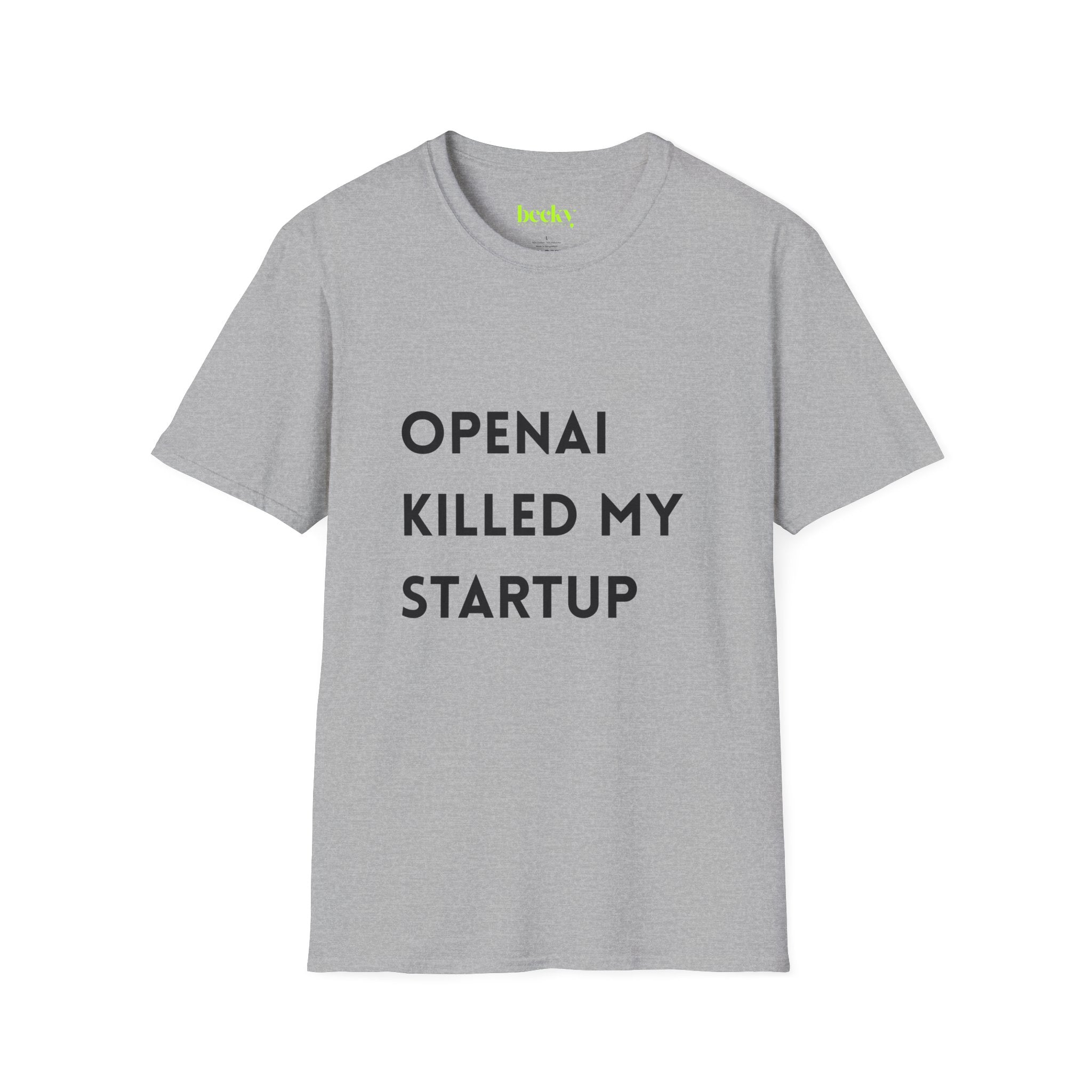 AI Killed My Startup Premium Tech Tee | Founder & Developer Humor