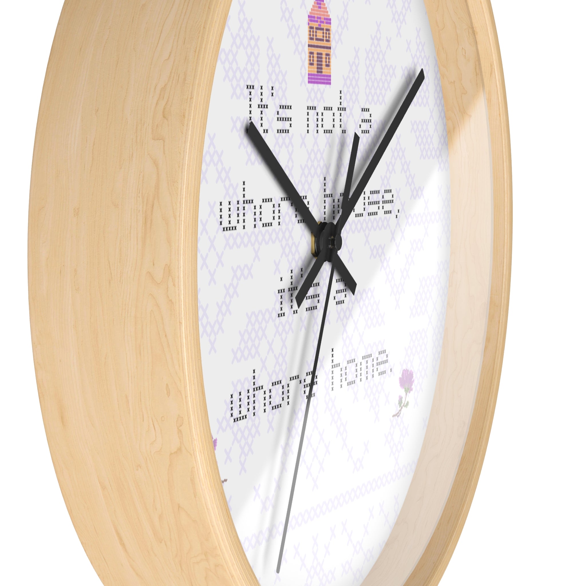 Its Not a Whorehouse Its a Whore Home wall clock cross stitch design