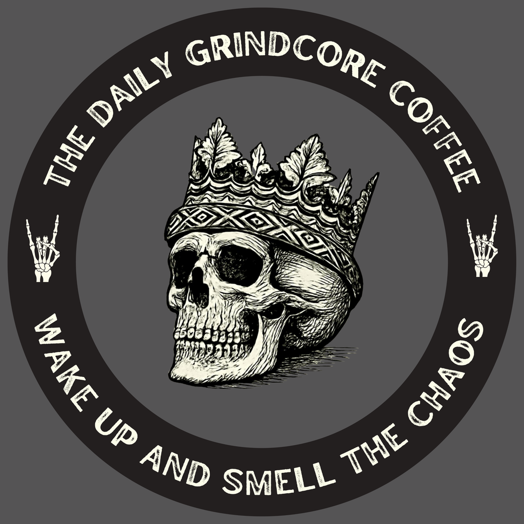 The Daily Grindcore Coffee | Skull Crown Circle Logo Tee