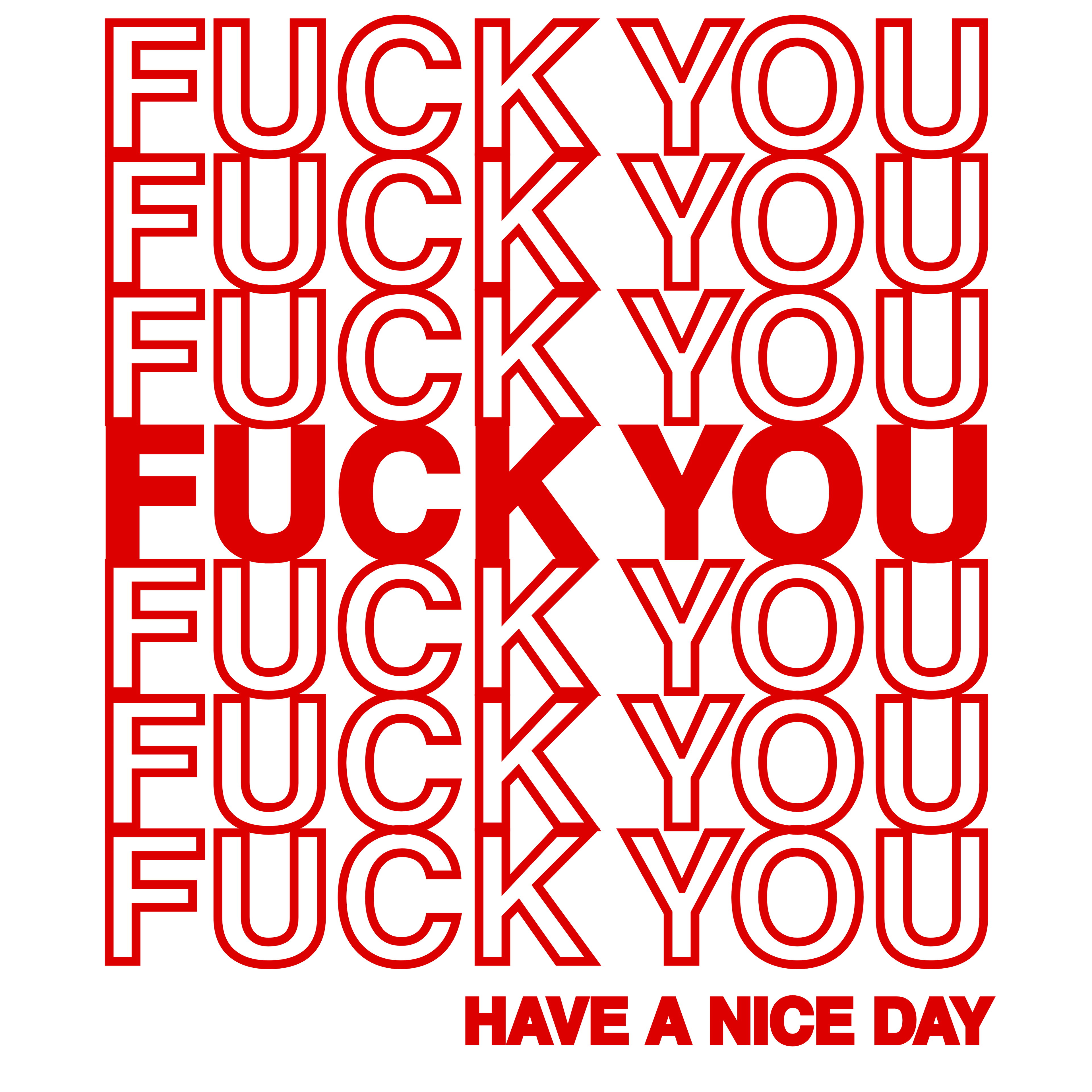 Fuck You Thank You Shopping Bag Tee | Bold Typography Statement Shirt