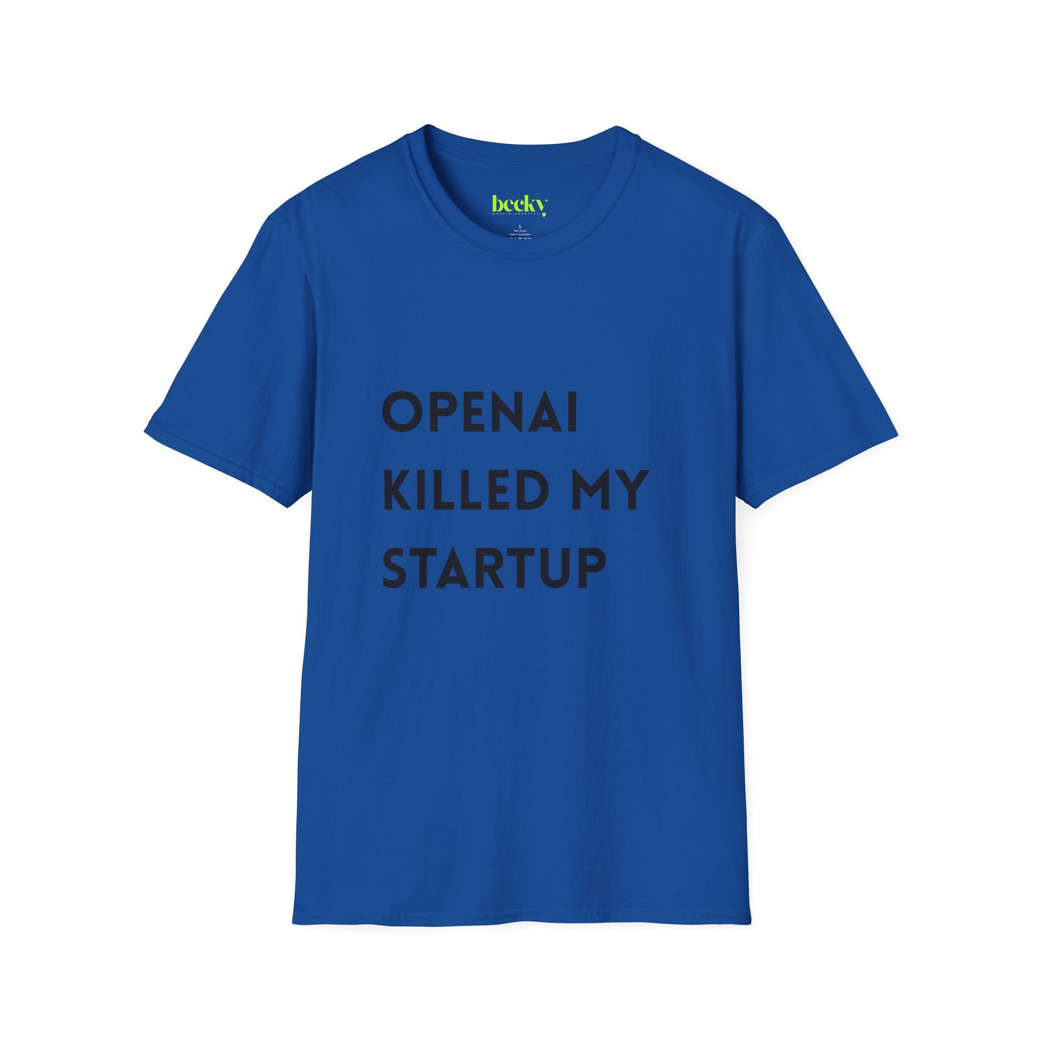 AI Killed My Startup Premium Tech Tee | Founder & Developer Humor