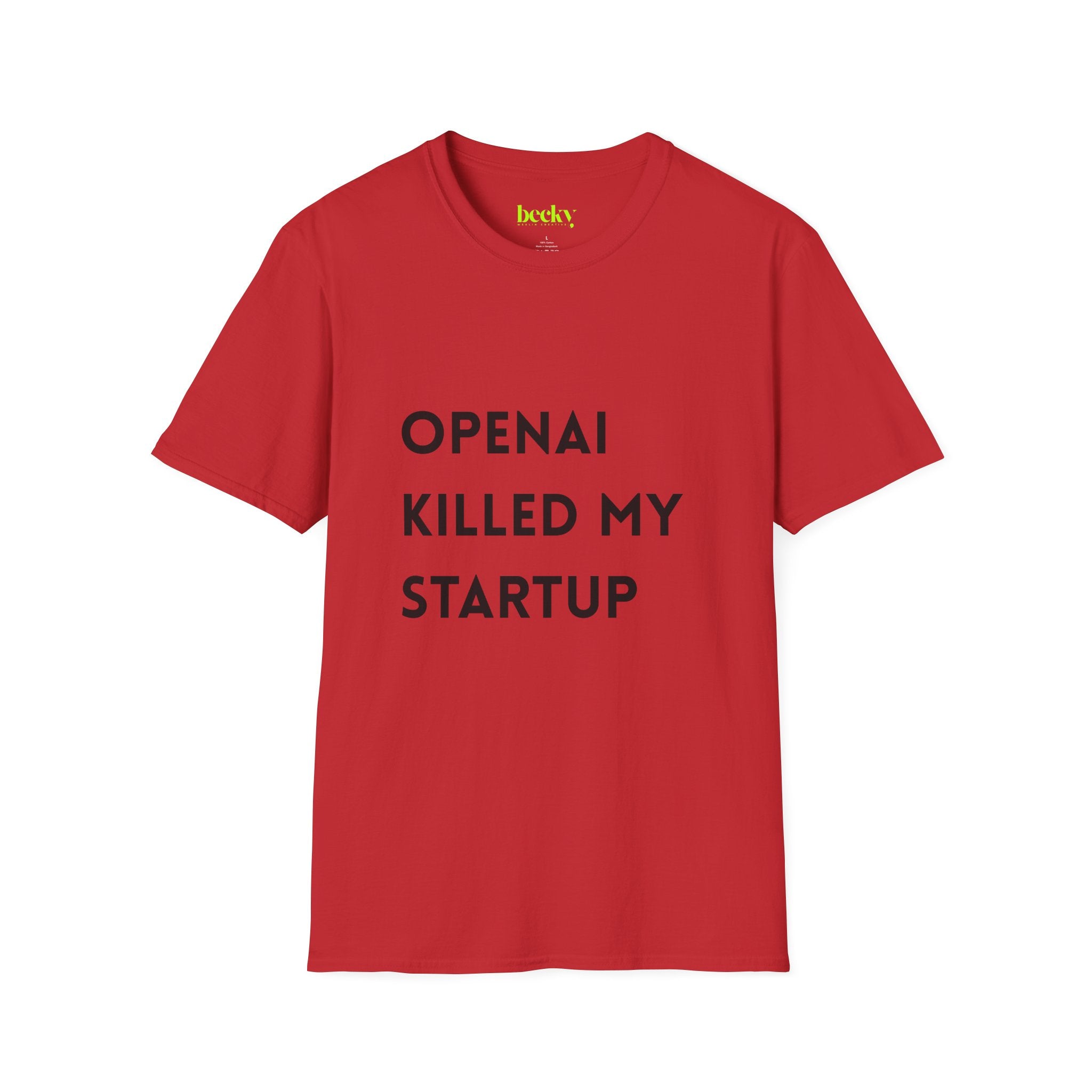 AI Killed My Startup Premium Tech Tee | Founder & Developer Humor