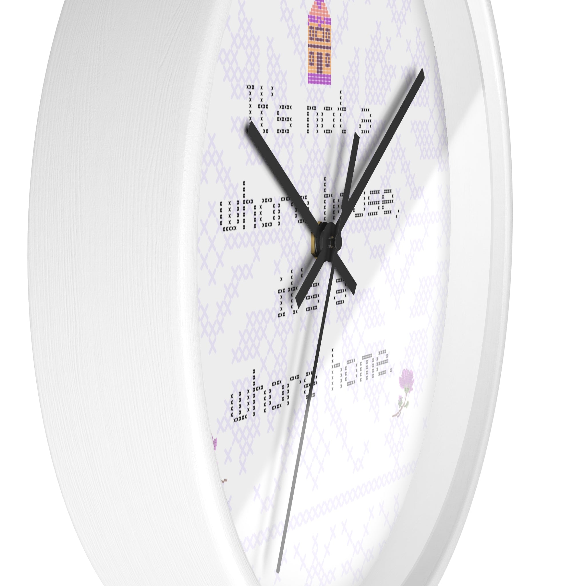 Its Not a Whorehouse Its a Whore Home wall clock cross stitch design