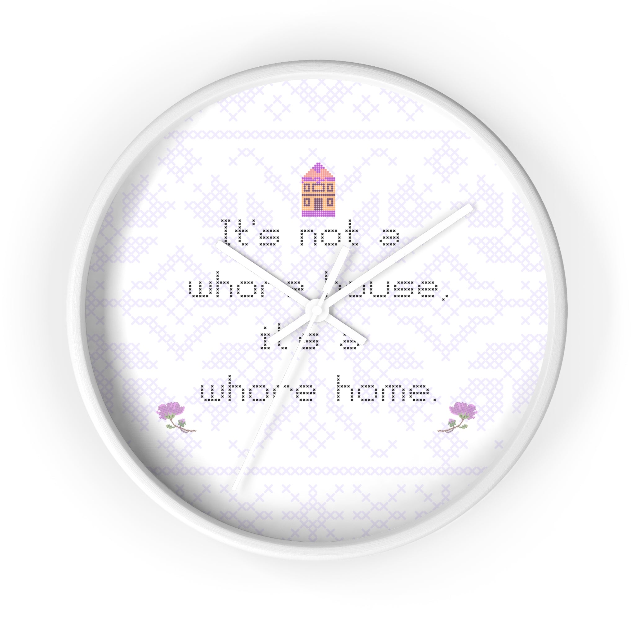 Its Not a Whorehouse Its a Whore Home wall clock cross stitch design