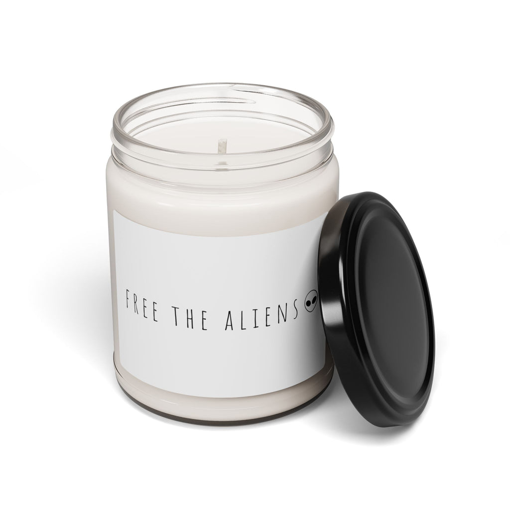 Free the Aliens Soy Candle | 9oz Scented Candle, Alien Graphic