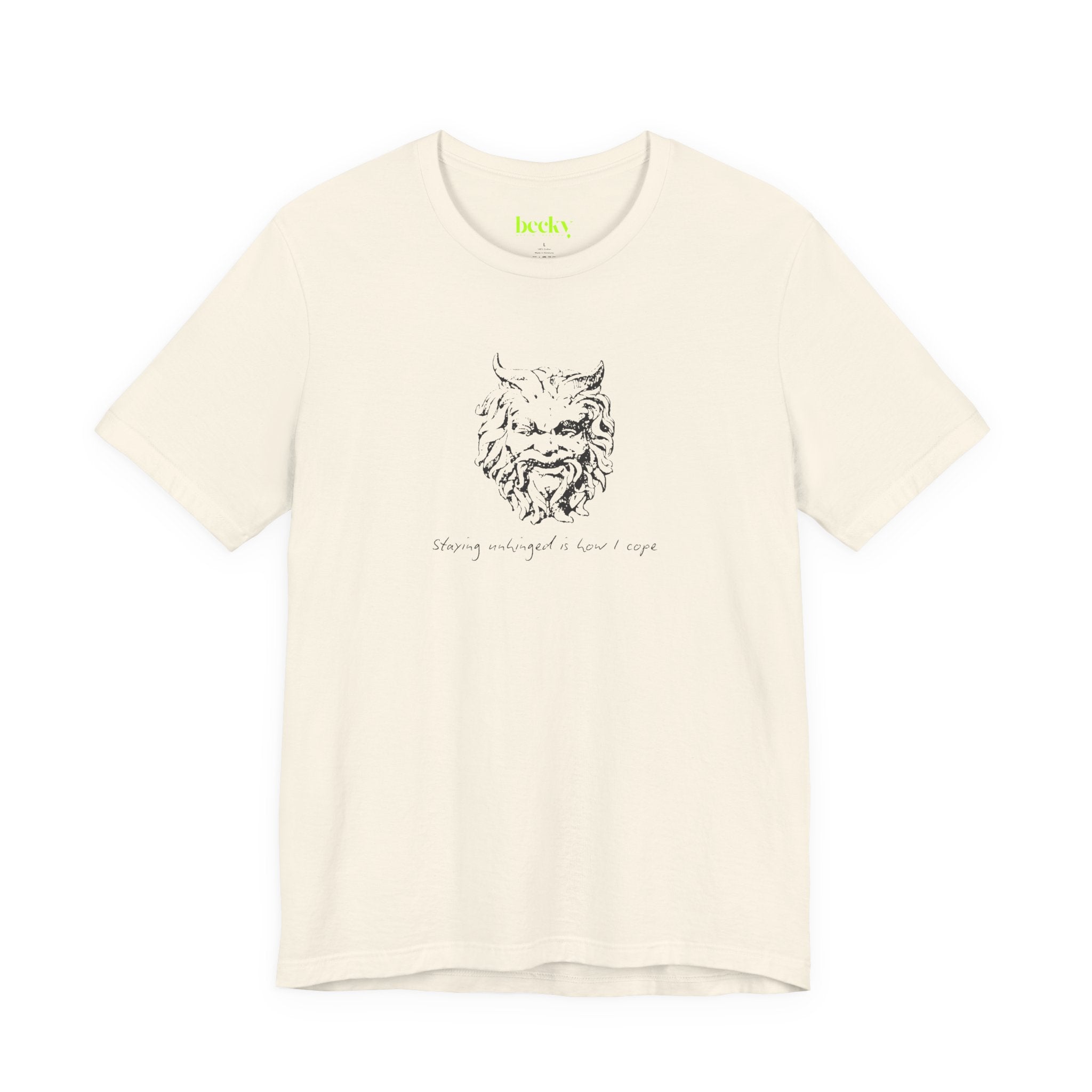 Unhinged Face tee | Minimal hand-drawn illustration