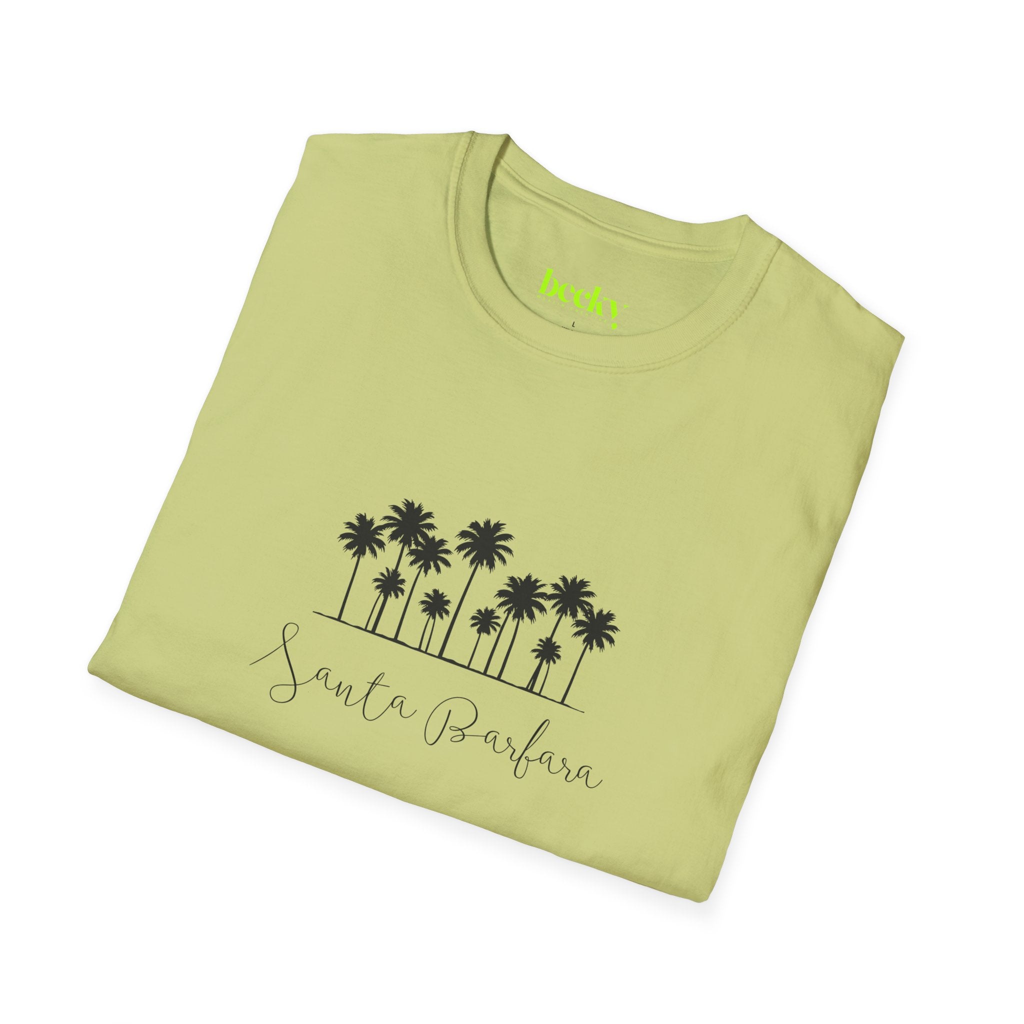 Santa Barbara Shoreline T-Shirt | Minimal Beach Script Design