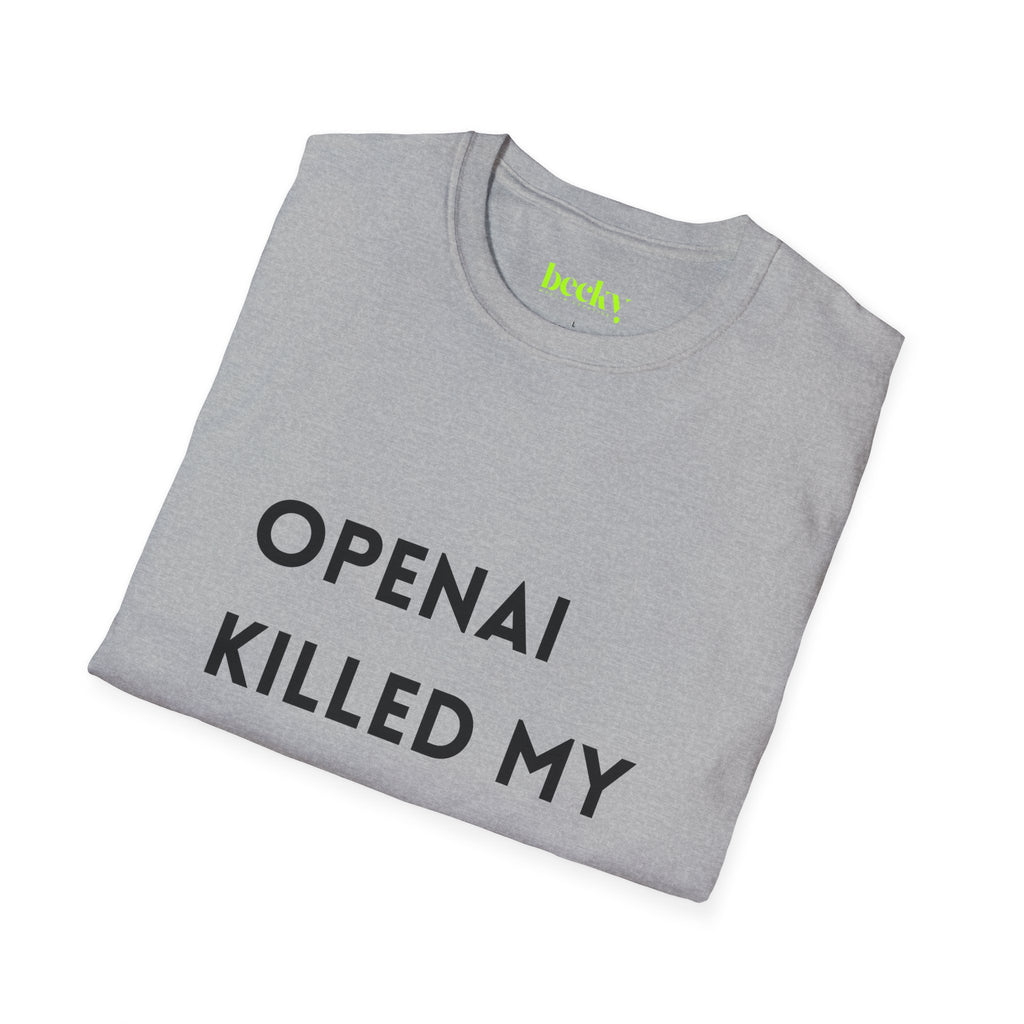 AI Killed My Startup Premium Tech Tee | Founder & Developer Humor
