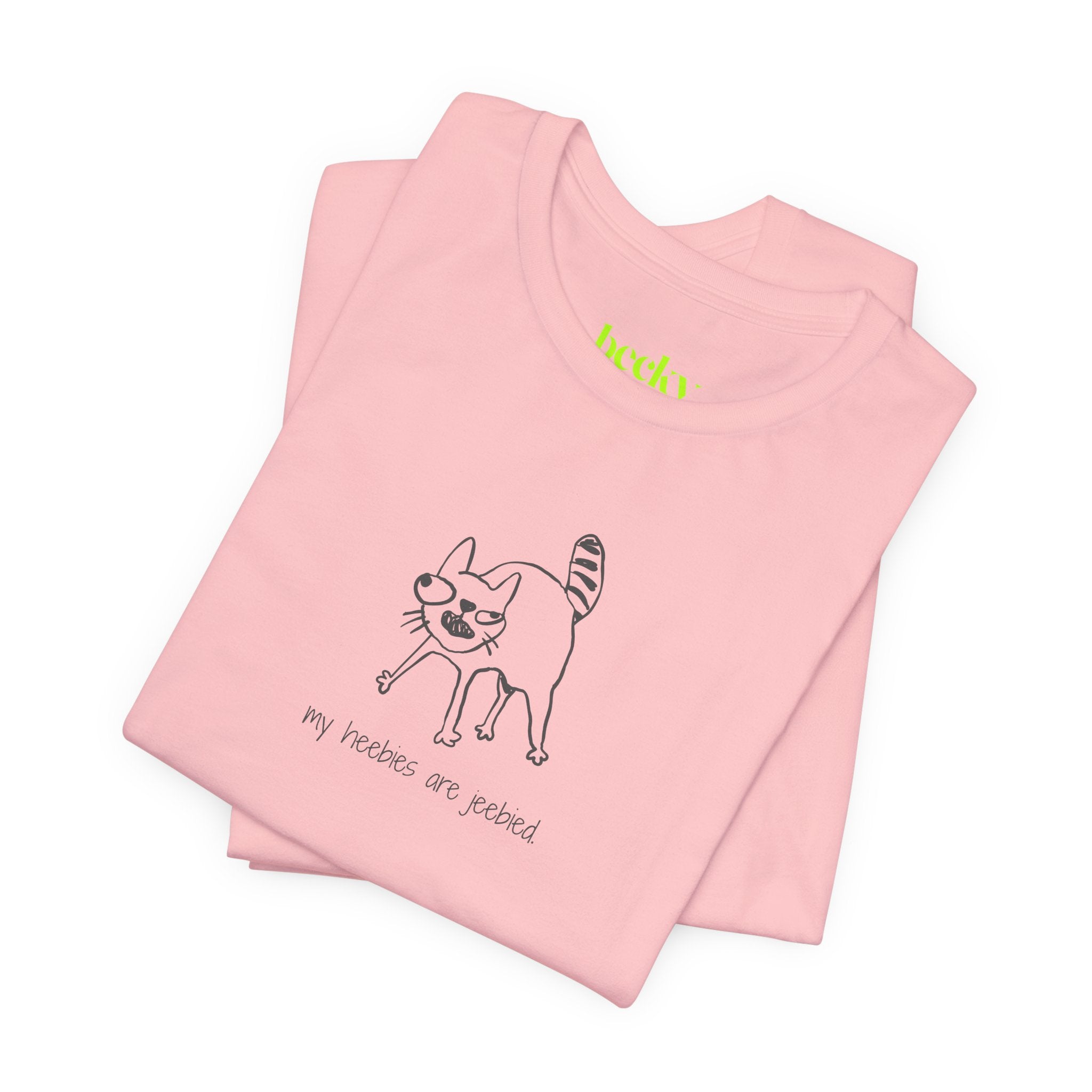 My Heebies Are Jeebied Cat T-Shirt | Funny Meme Cat Tee