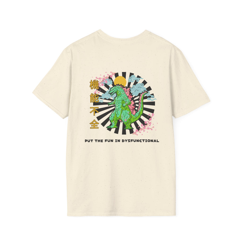 Put The Fun In Dysfunctional T-Shirt | Retro Kitsch Dinosaur Tee