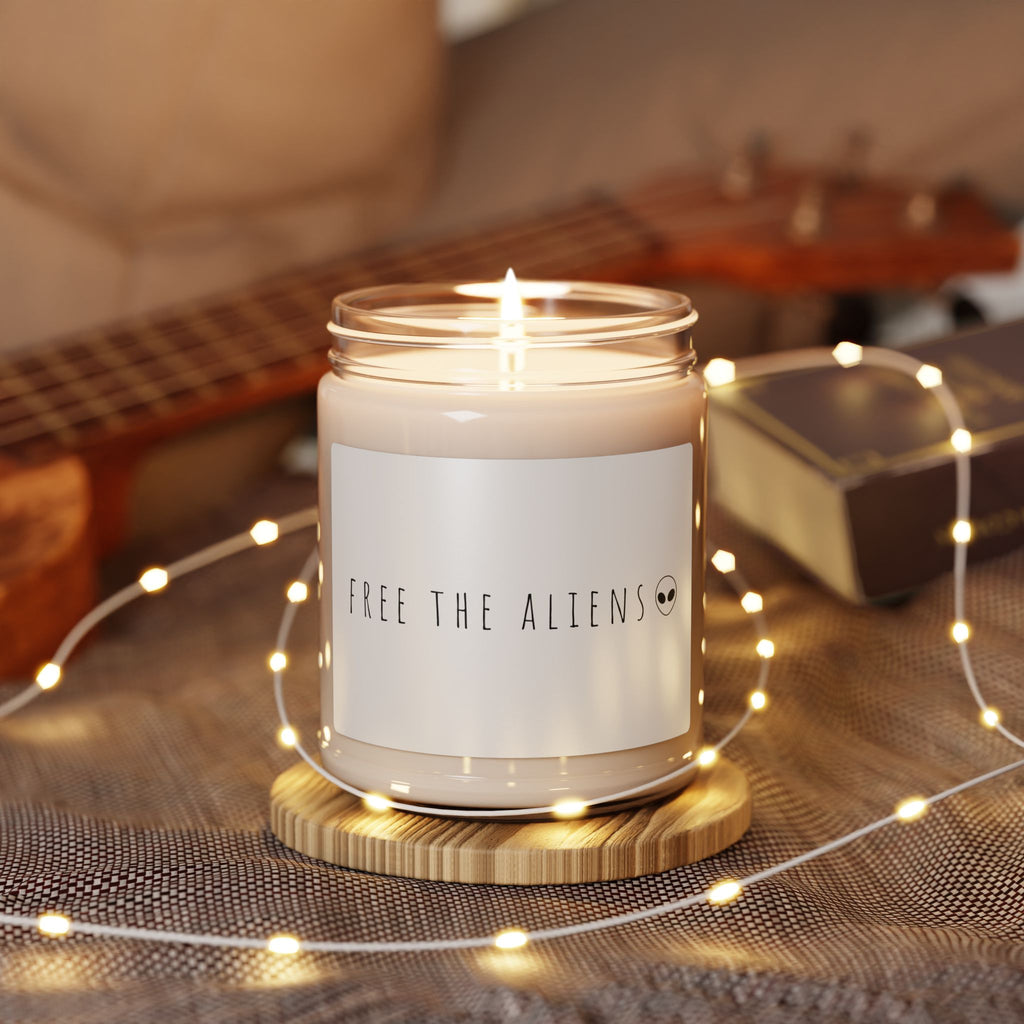 Free the Aliens Soy Candle | 9oz Scented Candle, Alien Graphic