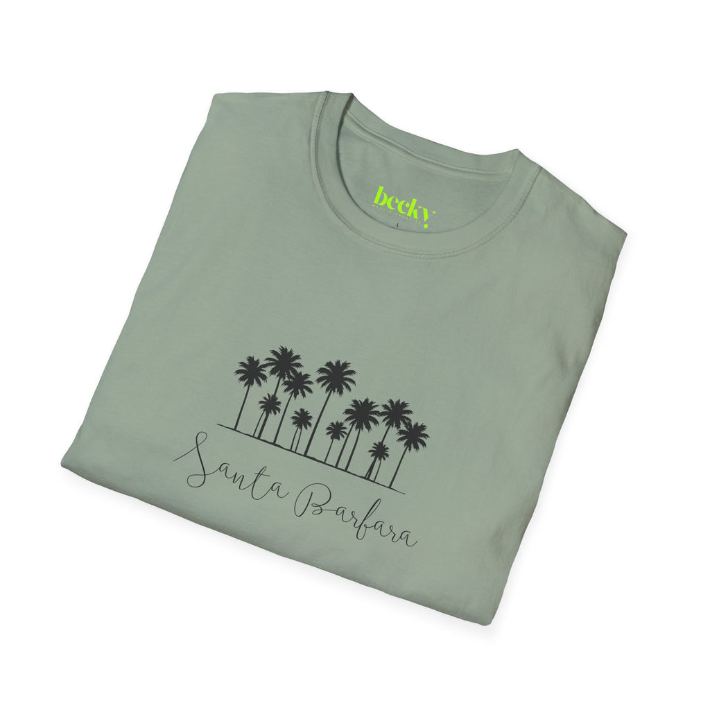Santa Barbara Shoreline T-Shirt | Minimal Beach Script Design